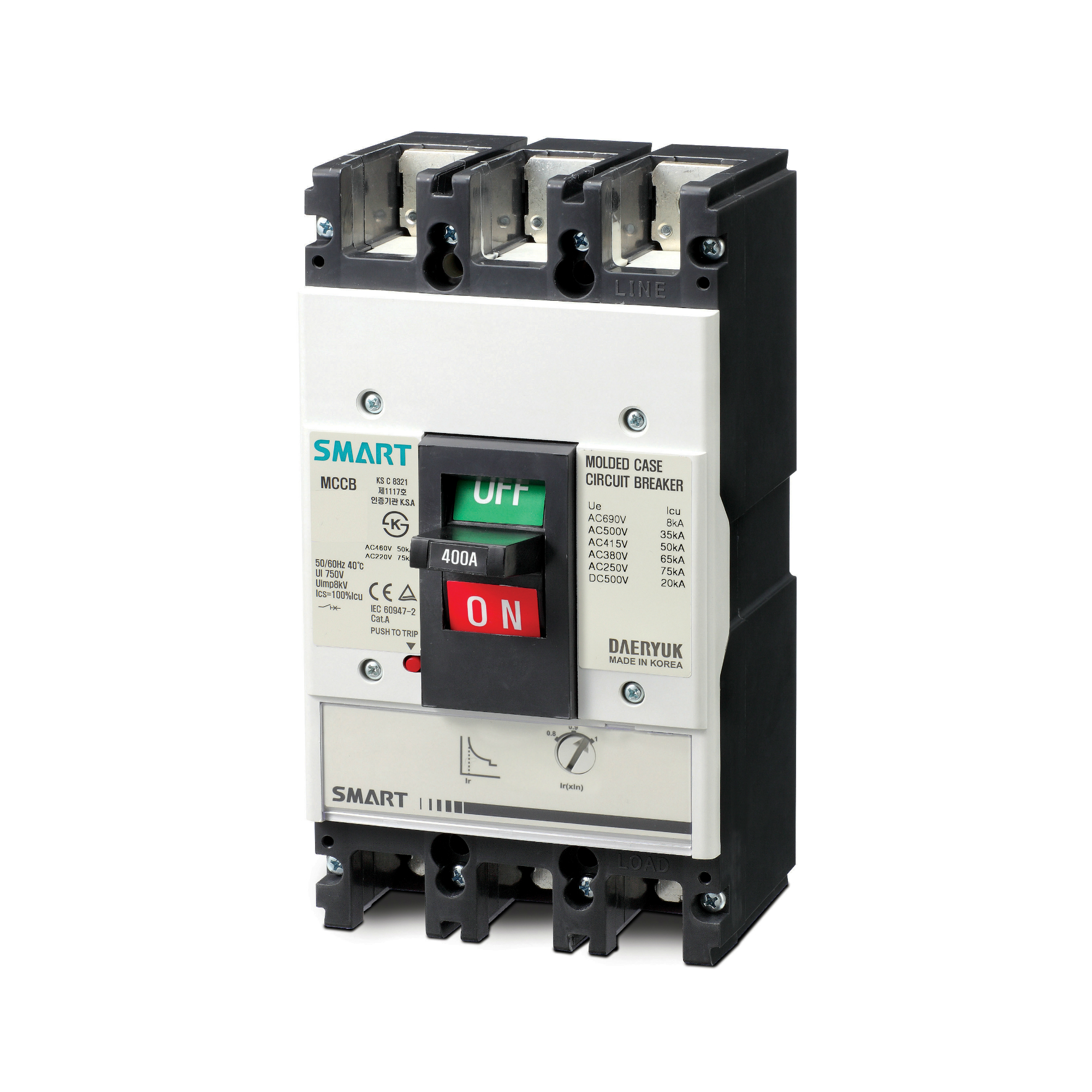 Aptomat MCCB 3P 60A 18KA Daco Smart - DBN63S